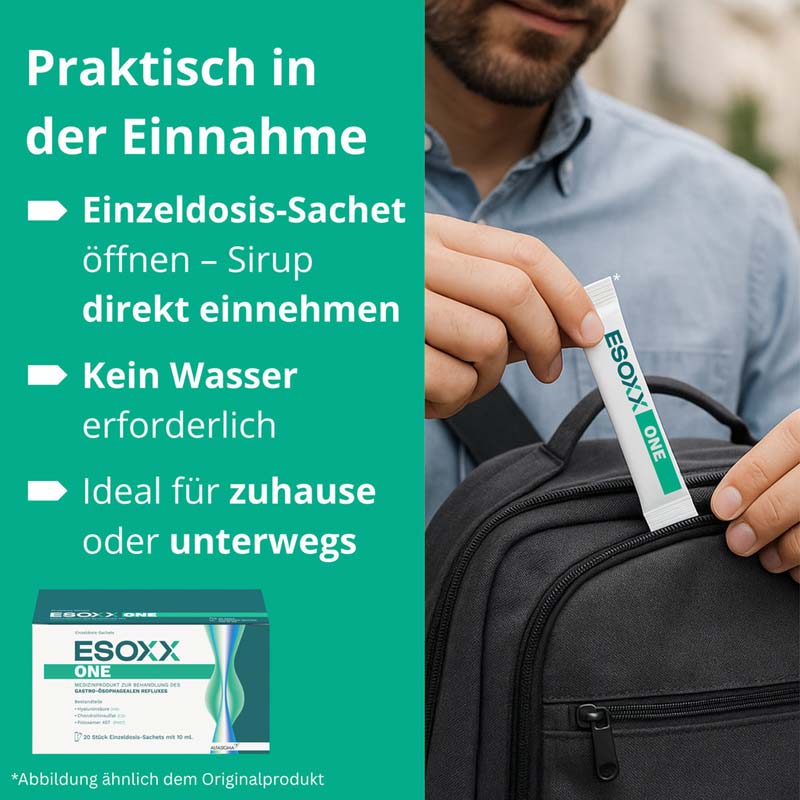 Esoxx One bei Sodbrennen, Reflux 20X10 ml Suspension