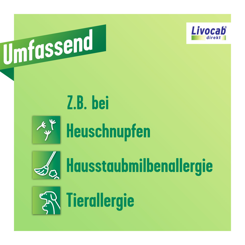 Livocab direkt Kombi: Nasenspray & Augentropfen bei Heuschnupfen & Allergien