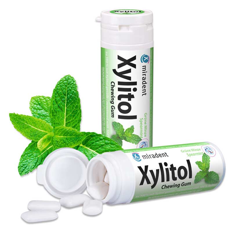miradent Xylitol Chewing Gum Grüne Minze 30 St Kaugummi