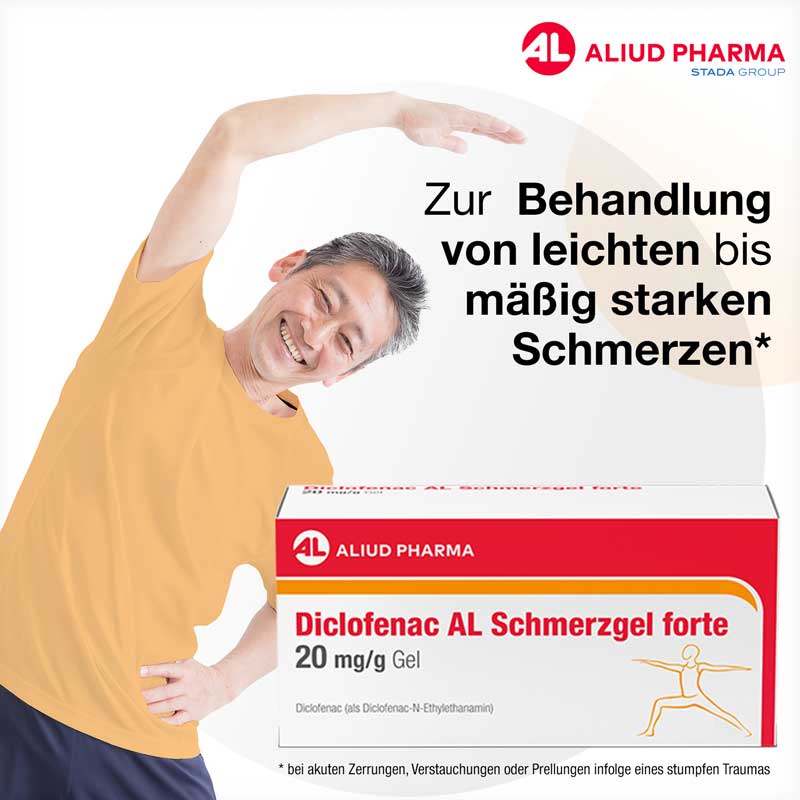 Diclofenac AL Schmerzgel forte 20 mg / g bei akutem Bewegungsschmerz nach stumpfem Trauma