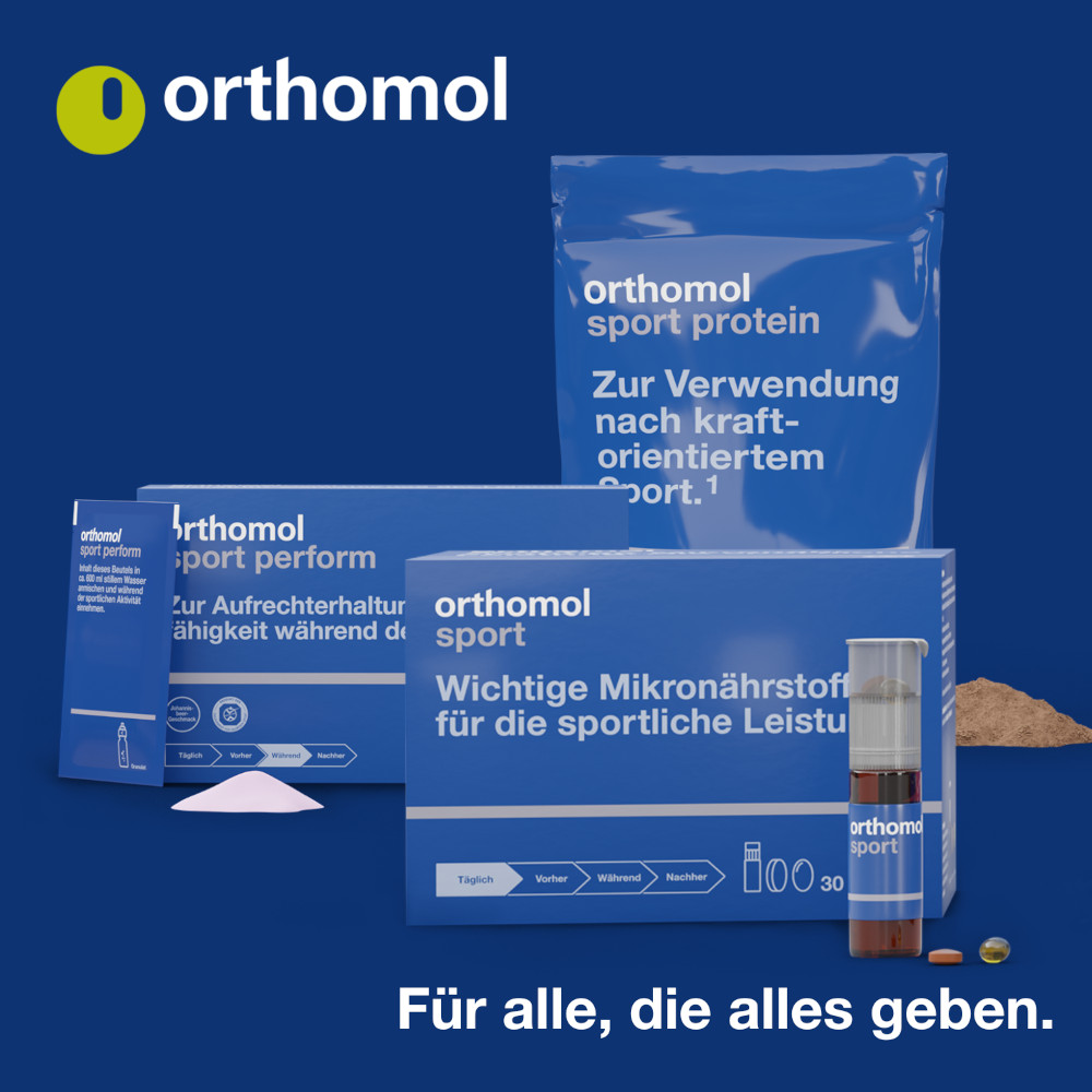 orthomol sport prepare - Fruchtriegel mit Kreatin, Koffein und BCAA - Einnahme vor dem Training - Schoko-Mandel-Dattel-Geschmack - Riegel