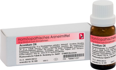 ACONITUM D 6 Globuli 10 g Globuli