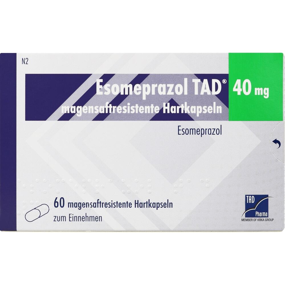 Esomeprazol TAD 40mg 60 St Magensaftresistente Hartkapseln
