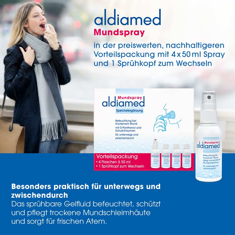 aldiamed Mundspray Speichelergänzung 4X50 ml Spray