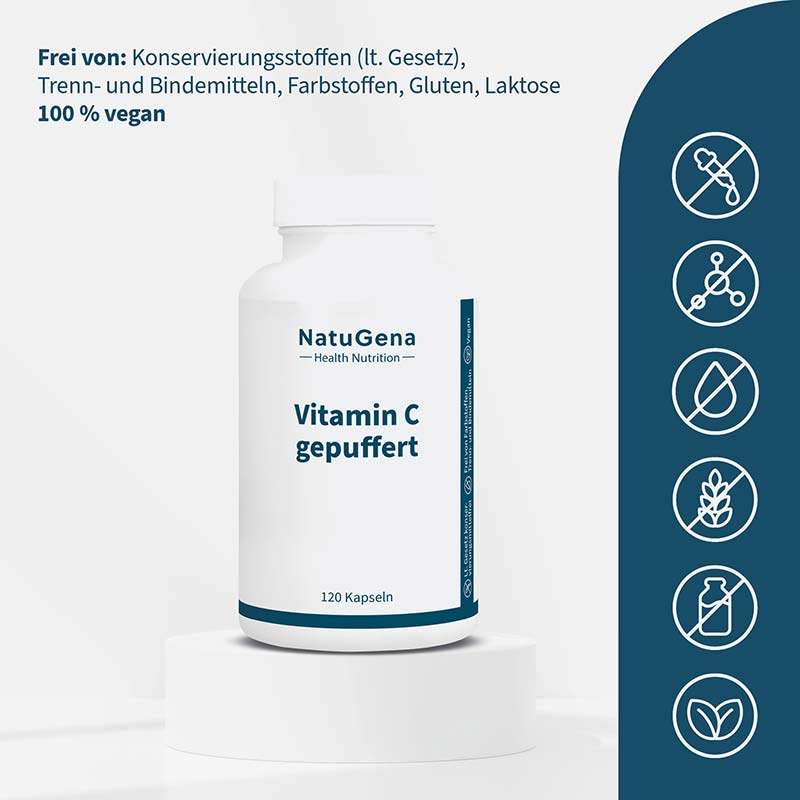 NatuGena Vitamin C gepuffert 120 St Kapseln