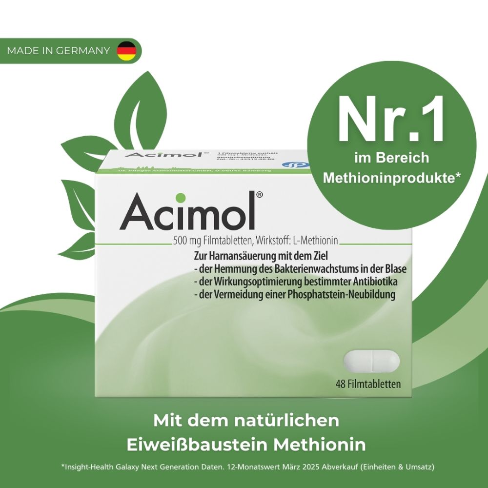 Acimol 500mg mit pH-Teststreifen 48 St Filmtabletten