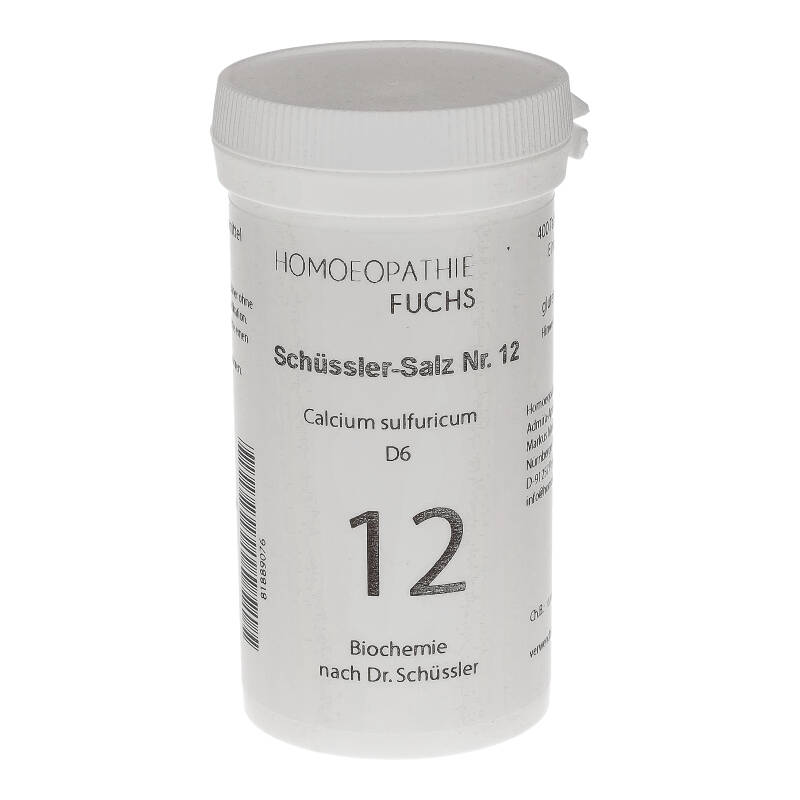 HOMOEOPATHIEFUCHS Schüssler-Salz Nummer 12 Calcium sulfuricum D6 Biochemie 400 St Tabletten