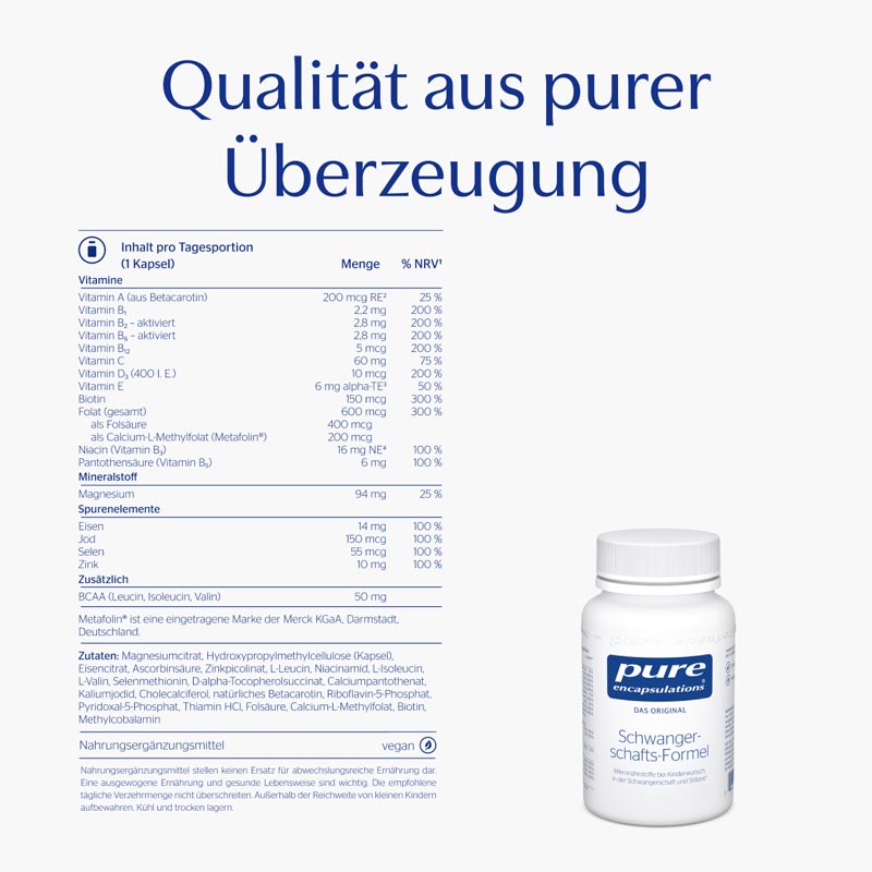 pure encapsulations Schwangerschafts-Formel 30 St Kapseln