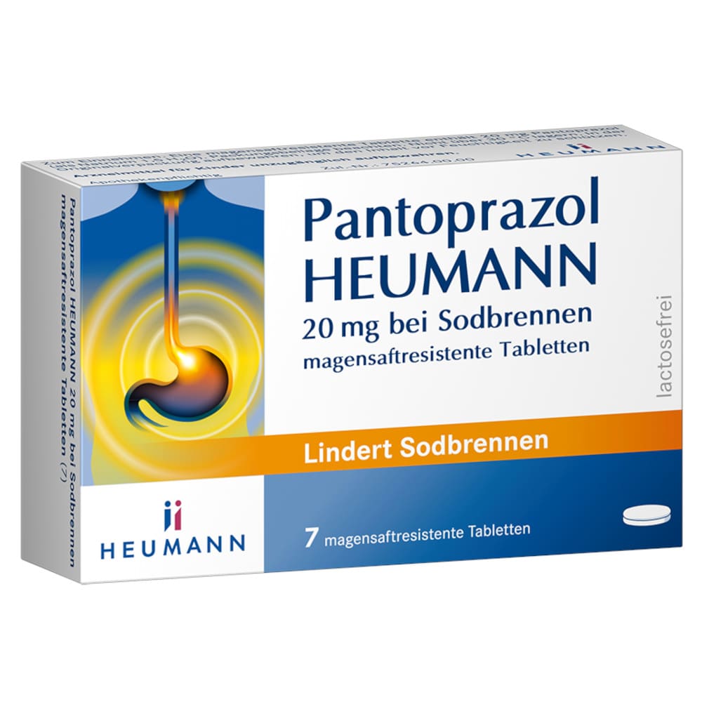 Pantoprazol Heumann 20mg bei Sodbrennen 7 St Tabletten magensaftresistent