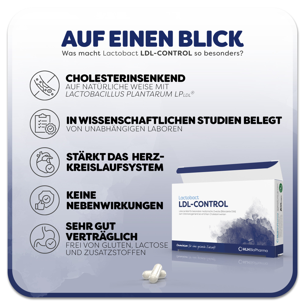 LACTOBACT LDL-Control magensaftresistente Kapseln 90 St Kapseln magensaftresistent