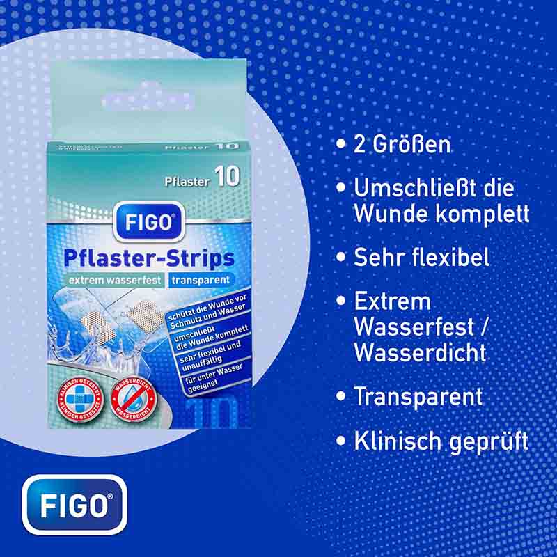 FIGO Pflaster-Strips Duschpflaster 10 St Pflaster
