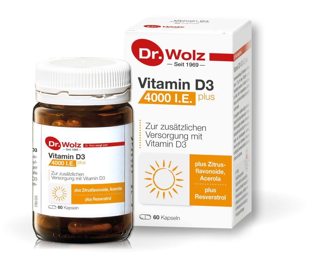 Vitamin D3 4000 I.E. plus 60 St Kapseln