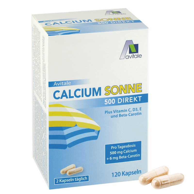 Avitale CALCIUM SONNE 500 DIREKT 120 St Kapseln