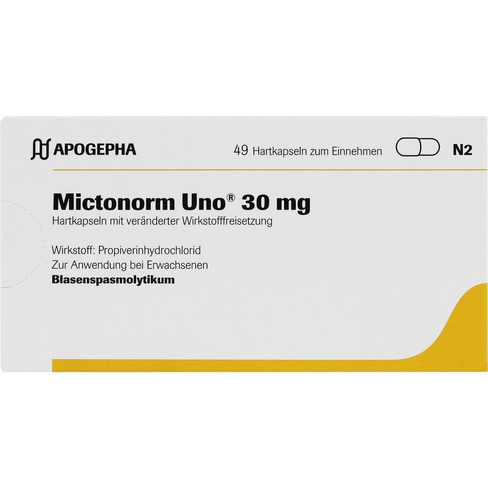 MICTONORM Uno 30 mg Hartk.m.veränd.Wirkst.-Frs. 49 St Hartkapseln mit veränderter Wirkstofffreisetzung