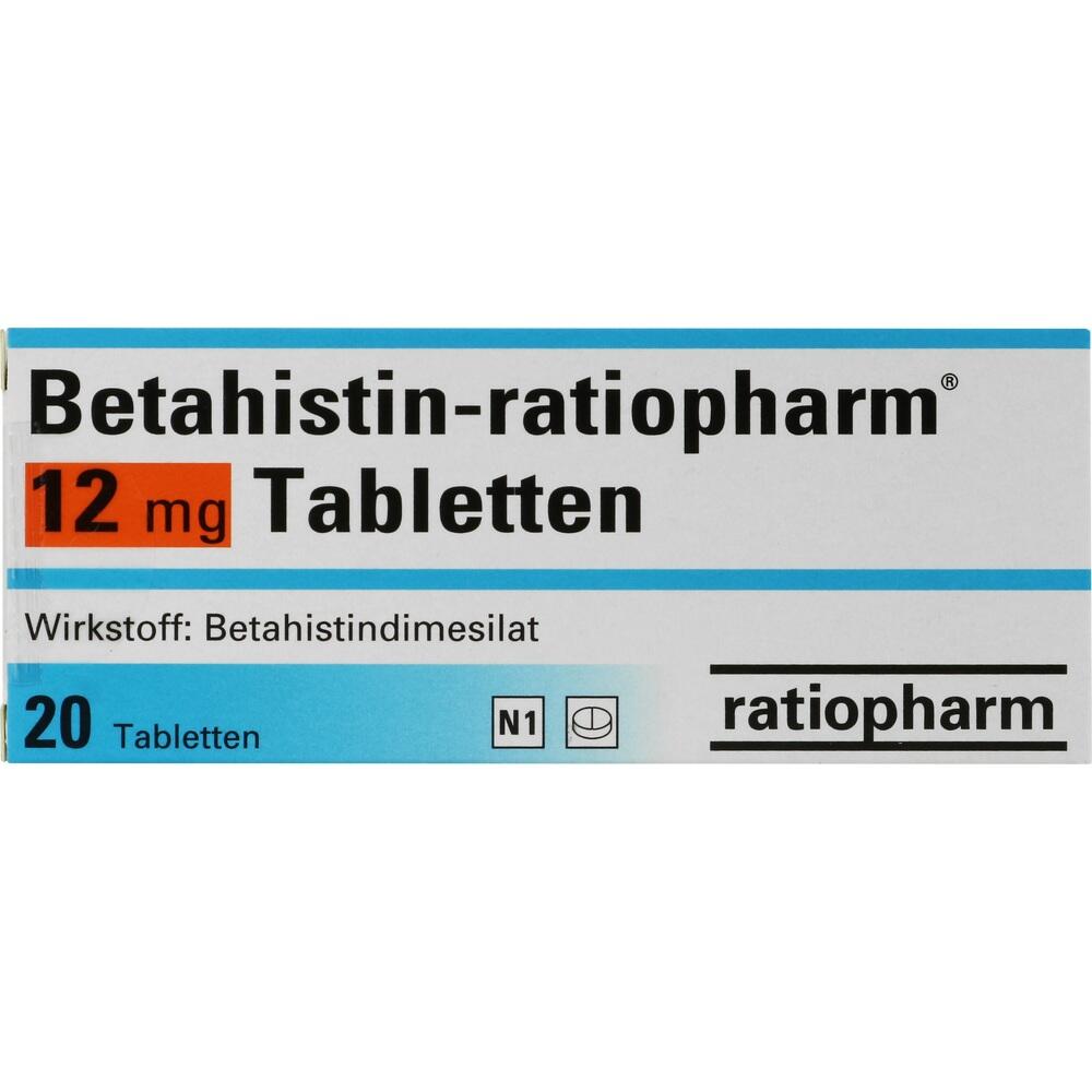 BETAHISTIN ratiopharm 12 mg 20 St Tabletten