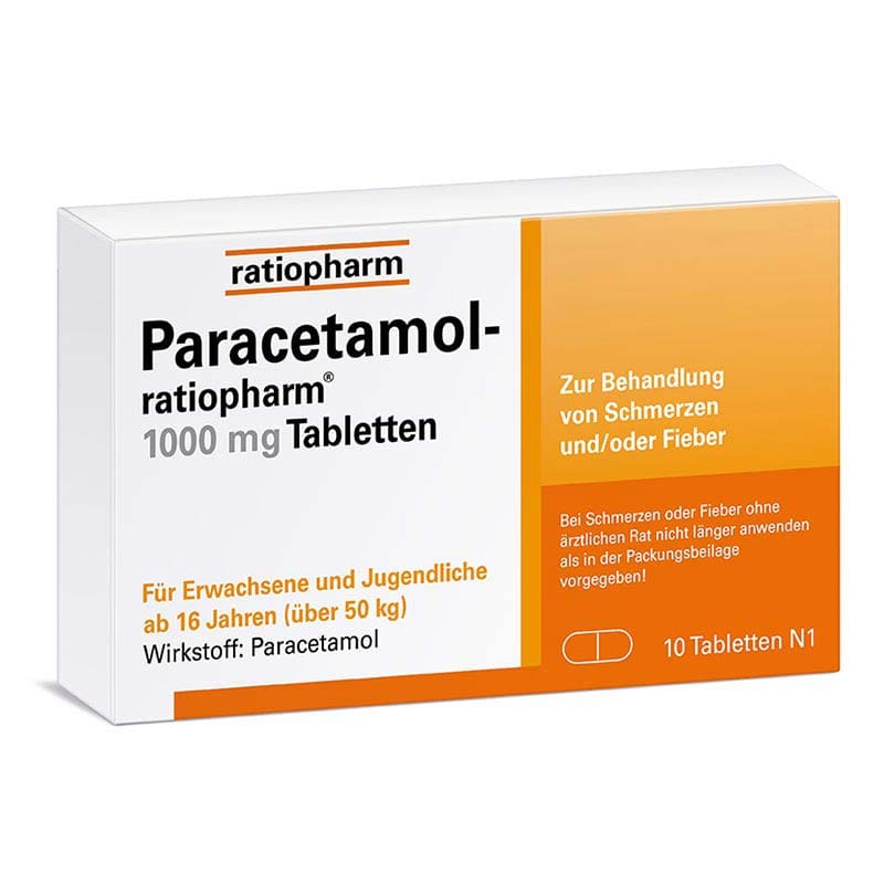 Paracetamol-ratiopharm 1000mg 10 St Tabletten