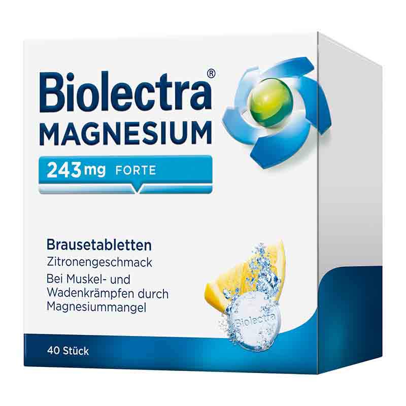 Biolectra MAGNESIUM 243mg FORTE Zitrone  40 St Brausetabletten