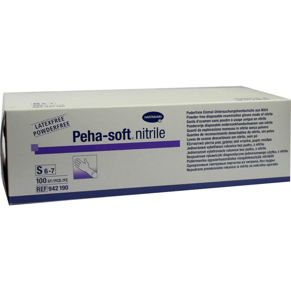 Peha-soft nitrile Untersuchungshandschuhe unsteril puderfrei Größe S 100 St Handschuhe