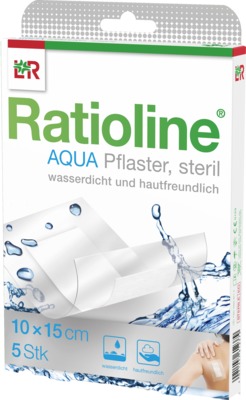 RATIOLINE aqua Duschpflaster Plus 10x15 cm steril 5 St Pflaster
