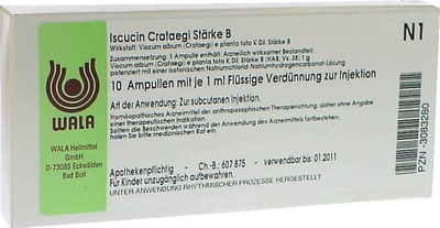 Iscucin crataegi Stärke B Ampullen 10X1 ml Ampullen