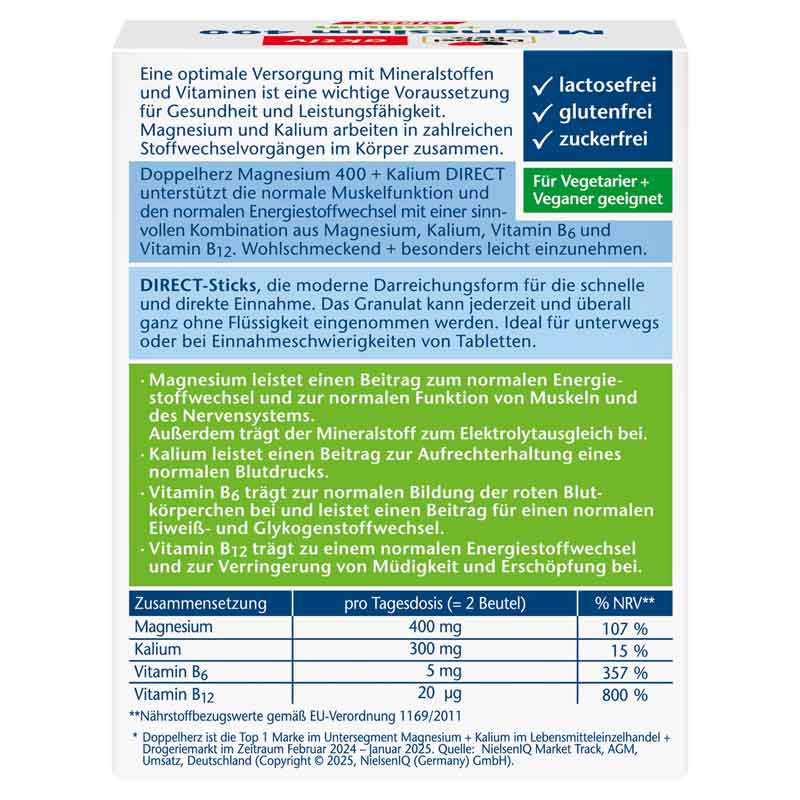 Doppelherz aktiv Magnesium 400 + Kalium 20 St Pellets