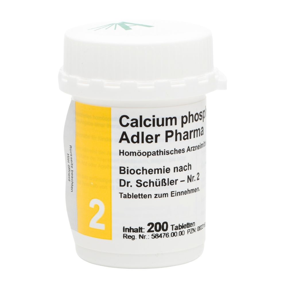 Calcium phosphoricum D6  Adler Pharma Biochemie nach Dr. Schüßler Nr.2, Tablette 200 St Tabletten