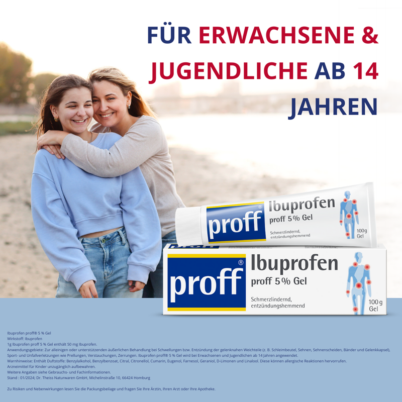 Ibuprofen proff 5% 100 g Gel