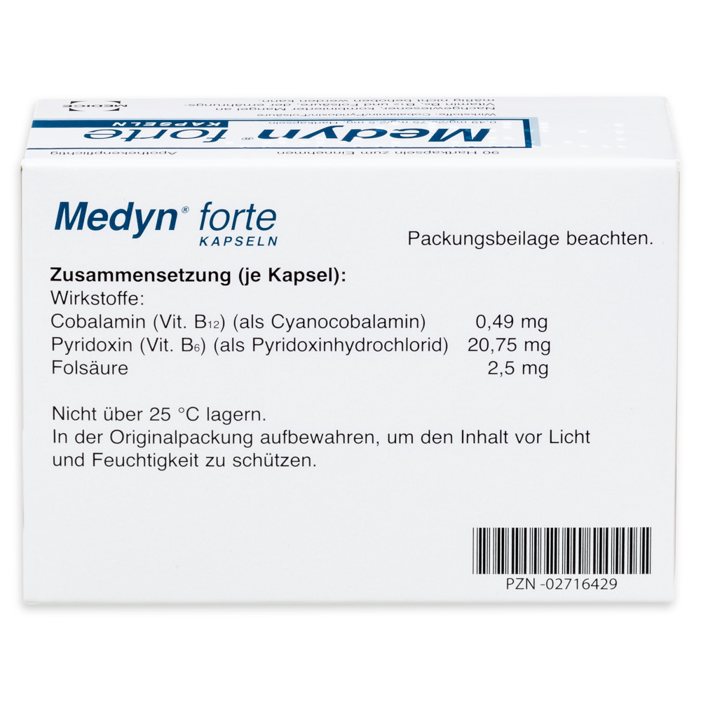 Medyn forte 90 bei Erschöpfung durch Vitamin-Mangel 90 St Hartkapseln