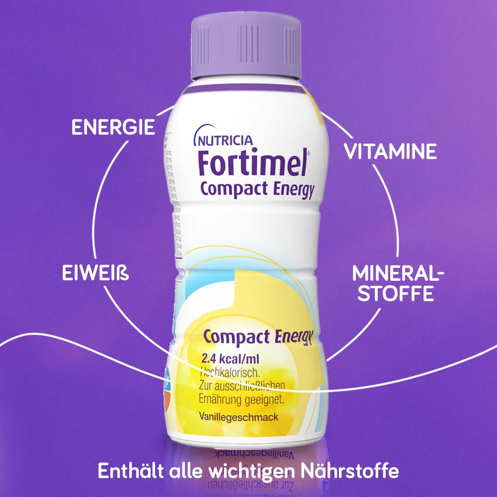 Fortimel Compact Energy Trinknahrung Vanille 8X4X300 ml Flüssigkeit