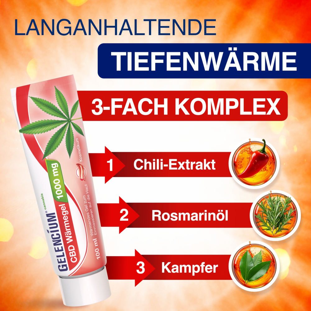 GELENCIUM CBD Wärmegel 1000 mg 100 ml Gel