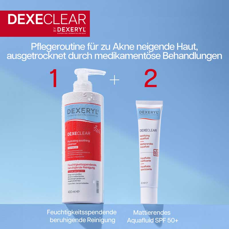 DEXECLEAR feuchtigkeitsspendende, beruhigende Reinigung 400 ml Gel