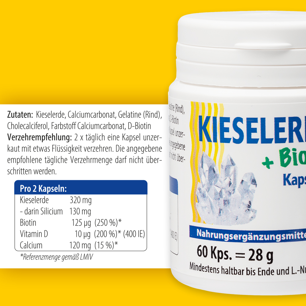 KIESELERDE+BIOTIN Kapseln 60 St Kapseln