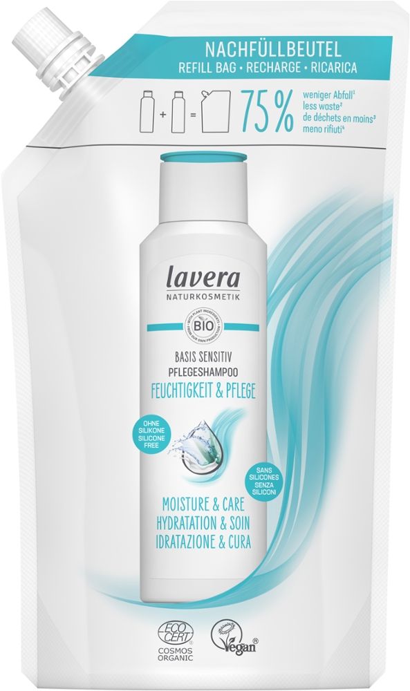 lavera BAIS SENSITIV PFLEGESHAMPOO FEUCHTIGKEIT & PFLEGE NACHFÜLLBEUTEL 500 ml Shampoo