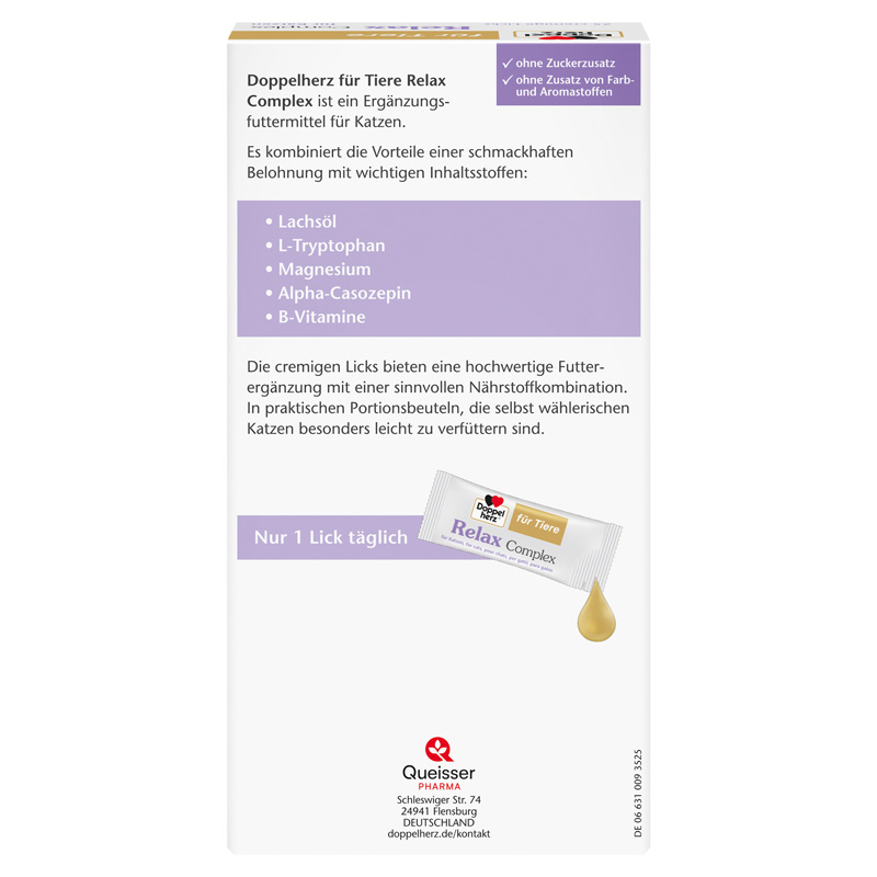 Doppelherz für Tiere Relax Complex für Katzen 25X10 g Paste