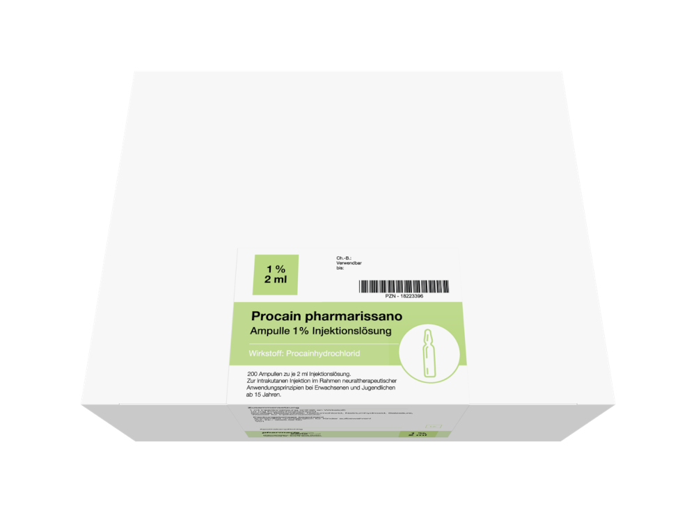 Procain pharmarissano Ampulle 1% 2 ml Injektionslös. 200X2 ml Injektionslösung