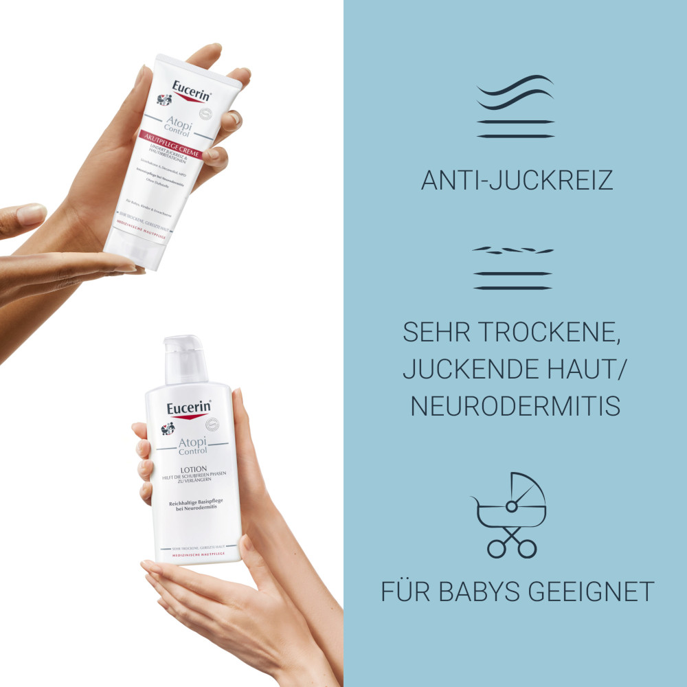 Eucerin AtopiControl Neurodermitis Intensivpflege Lotion und Akutpflege Set 1 Sparset