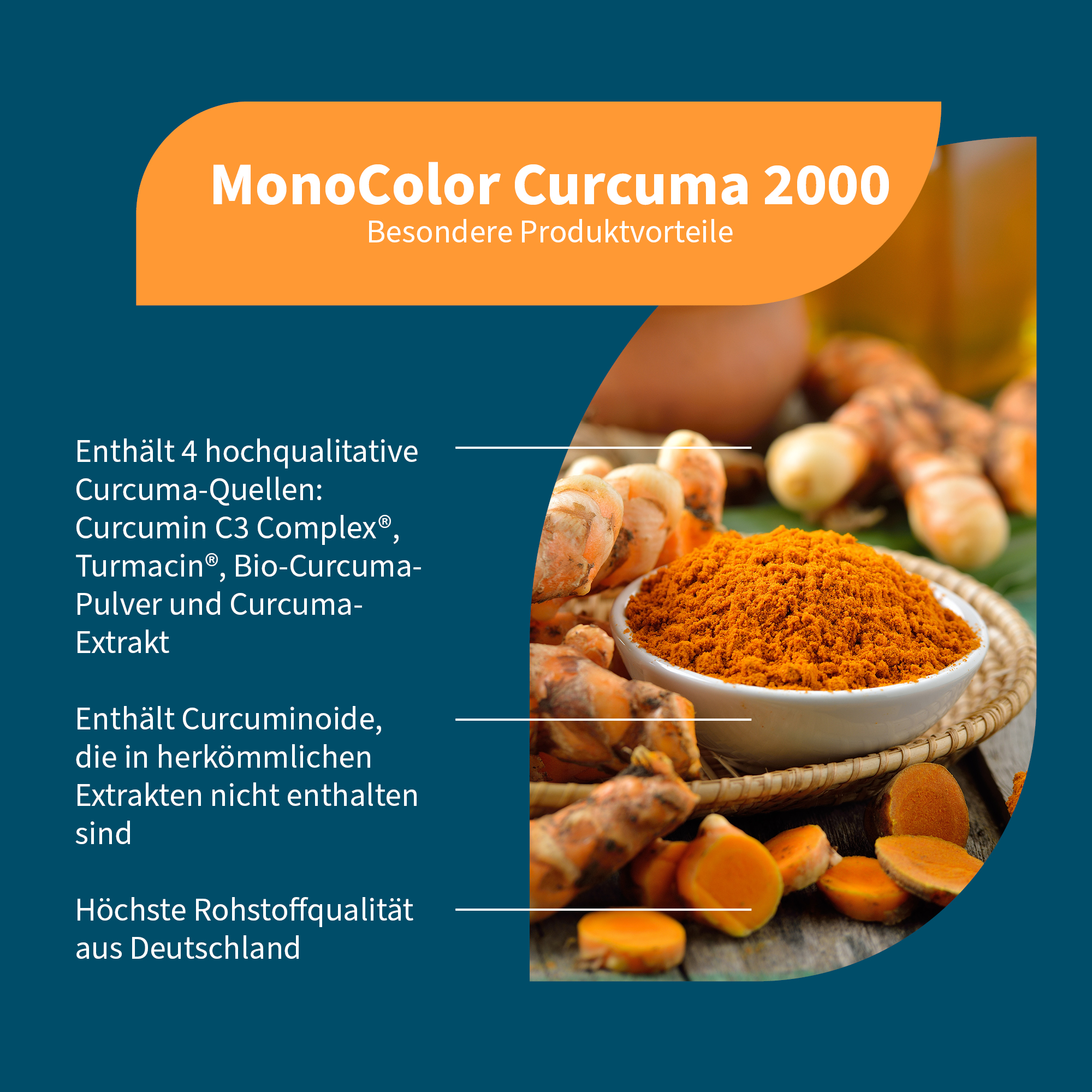NatuGena MonoColor Curcuma 2000 90 St Kapseln