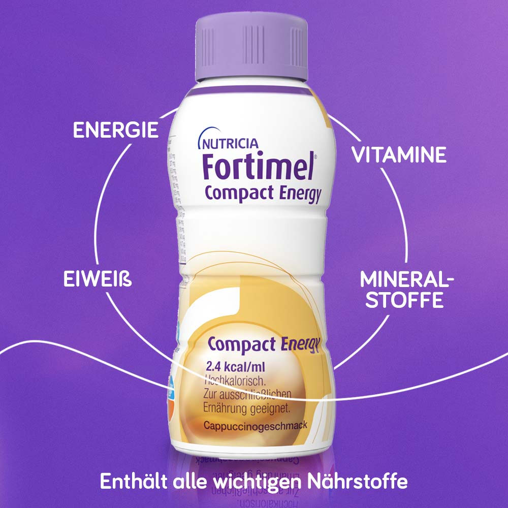 Fortimel Compact Energy  Trinknahrung Cappuccino 8X4X300 ml Flüssigkeit