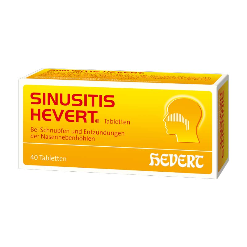 SINUSITIS HEVERT- Bei Schnupfen und Entzündungen der Nasennebenhöhlen 40 St Tabletten