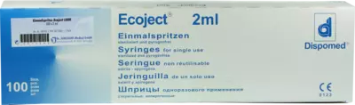 EINMALSPRITZE 2 ml Luer Ecoject 100X2 ml Spritzen