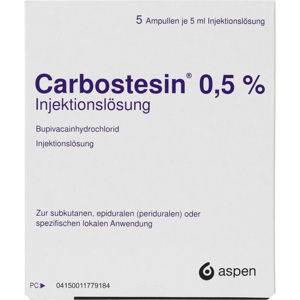 CARBOSTESIN 0,50% Injektionslösung Ampullen 5X5 ml Injektionslösung