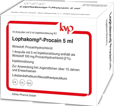 LOPHAKOMP Procain 5 ml Injektionslösung 10X5 ml Injektionslösung