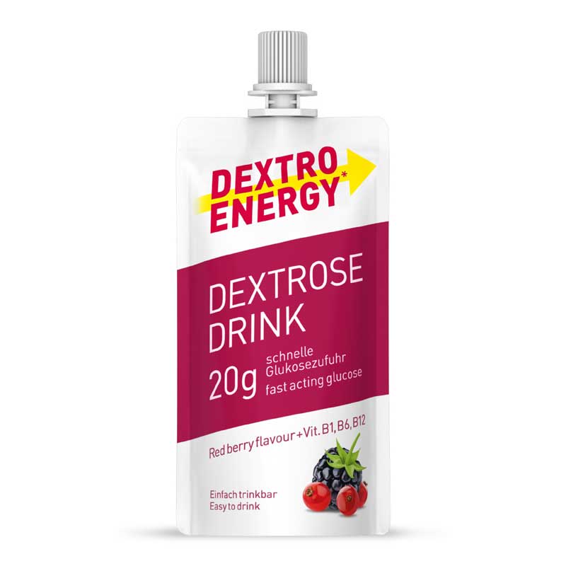 DEXTRO ENERGY DEXTROSE DRINK 20g Red berry flavour 50 ml Flüssigkeit