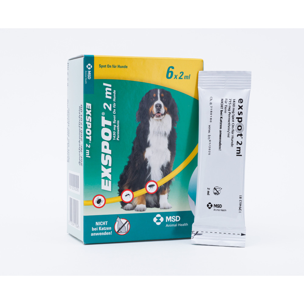 EXSPOT 2 ml Spot On für Hunde 6X2 ml Lösung