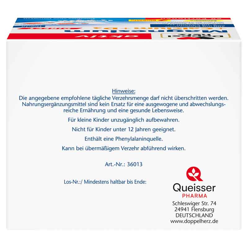 Doppelherz aktiv Magnesium + Calcium + D3 60 St Pellets