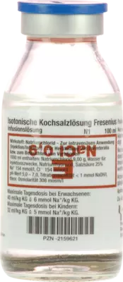 KOCHSALZLÖSUNG 0,9% Glasfl.Fresenius 100 ml Infusionslösung