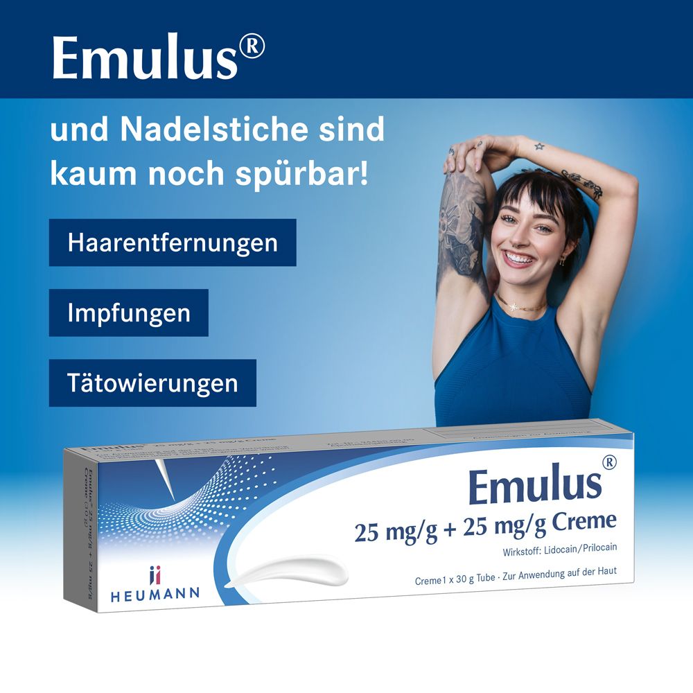 EMULUS 25 mg/g + 25 mg/g 30 g Creme
