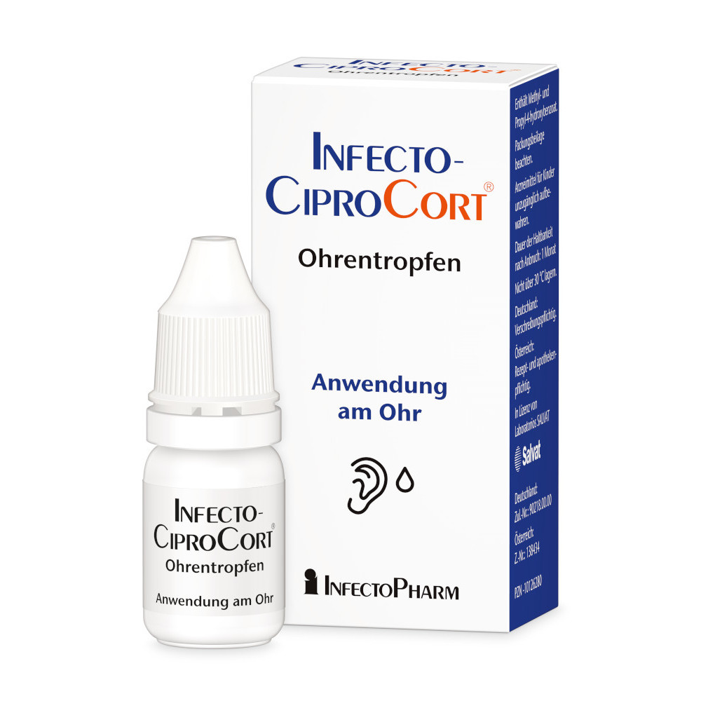 InfectoCiproCort 3mg/ml+0,25mg/ml 10 ml Ohrentropfen