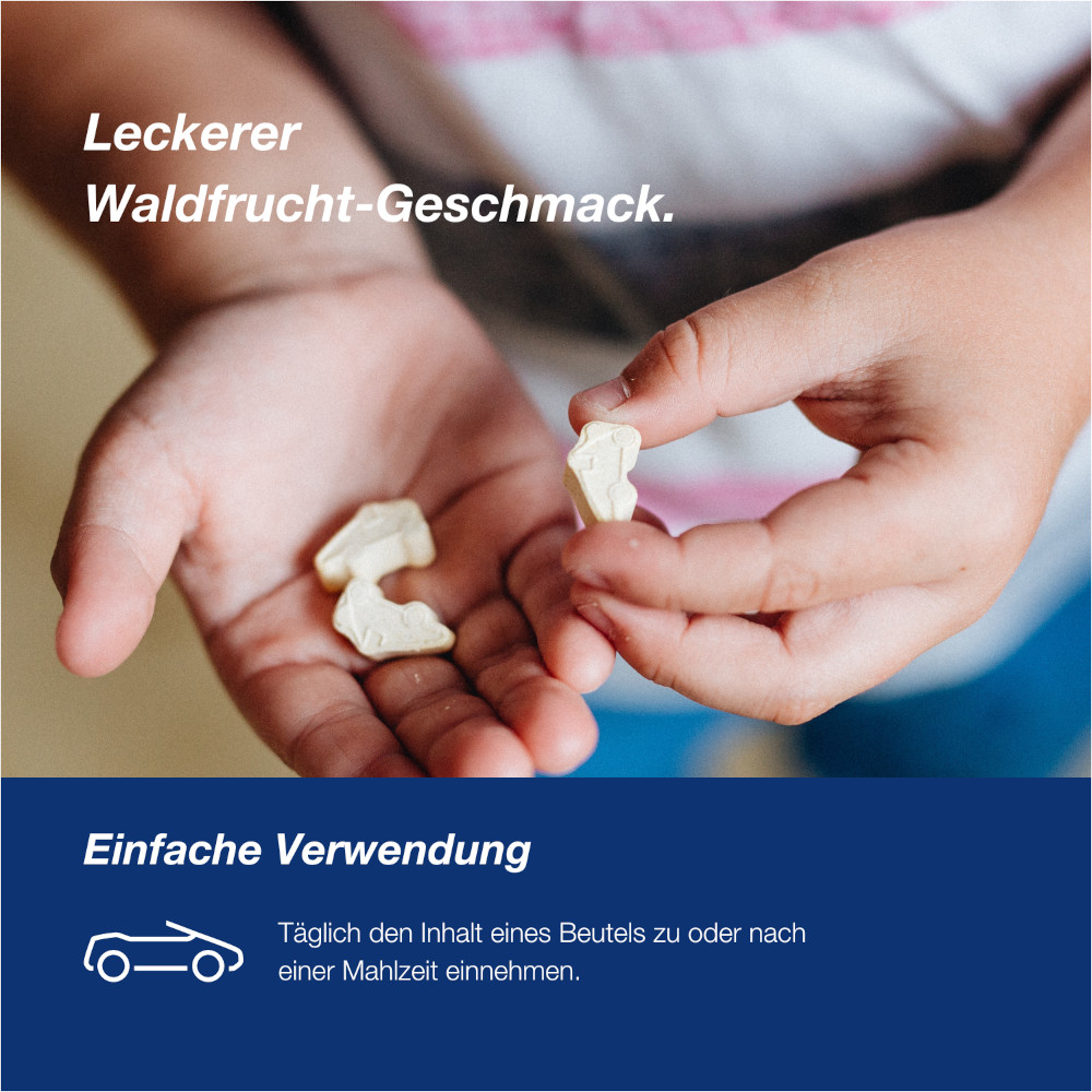 orthomol junior c plus - mit Vitamin C - Waldfrucht-Geschmack - Kautabletten