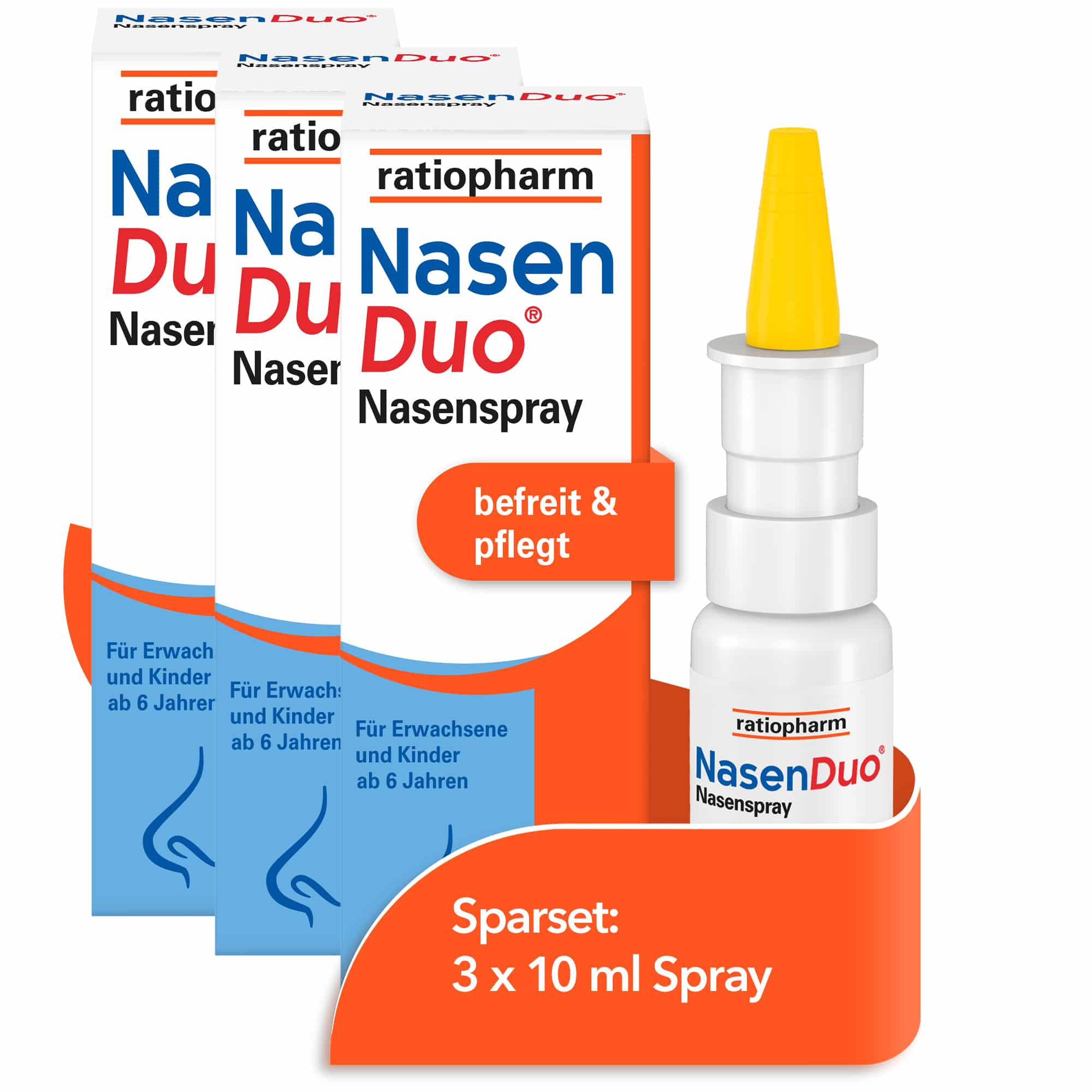 NasenDuo Erwachsene 3er Set 3X10 ml Nasenspray